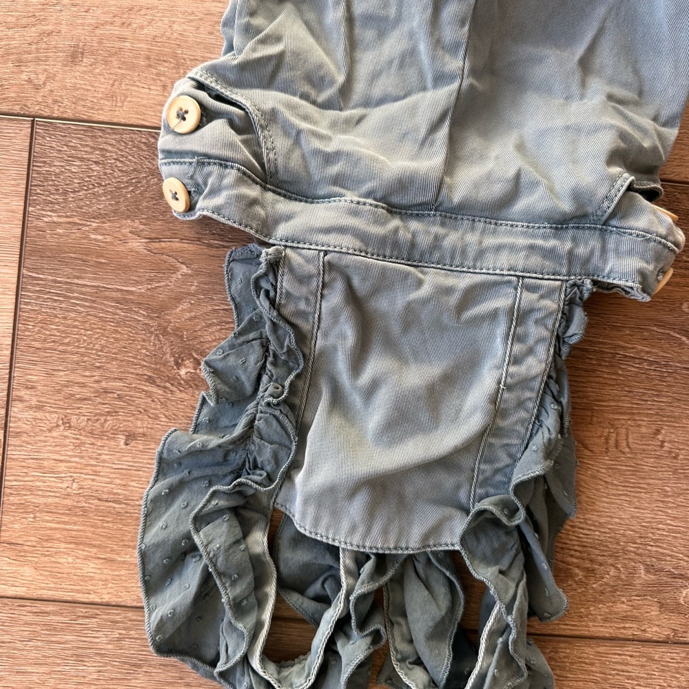 Zara Ruffled Twill Overall - Picture 3 of 6